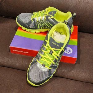 NIB Stride Rite Boys Propel Lace Athletic Shoe Gray/yellow size little child 5W